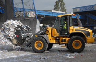 Edwards Recycling is using a Volvo L45G loader at its MRF in Barking